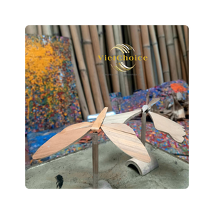 Jouet à gravité artisanal en bambou, motif libellule peinte, art populaire traditionnel, écologique, prix compétitif, couleur personnalisable, plusieurs tailles - Product Image 4
