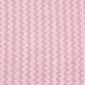 P C Jain Textile Private Limited Printed Blush <b>Pink</b> Ivory Zigzag Crochet Breathable Lightweight <b>Fabric</b> for Dresses Tops Women - Product Image 1
