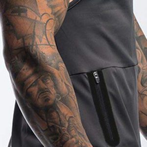 Débardeurs pour hommes en gros – Économiques, écologiques, en coton uni avec poches – Idéaux pour la gym et les loisirs – Confort estival – Vente en gros à prix abordable - Product Image 5