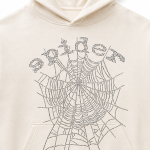 เสื้อฮู้ดดี้สตรีทแวร์สีดำแบบสวม Unisex ทรงปกติ ผ้าฟลีซคอตตอน 100% เนื้อนุ่ม ตกแต่งด้วยคริสตัลแบบ OEM  น้ำหนัก 430gsm - Product Image 3
