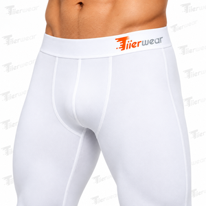Collants de compression pour hommes, légers, à séchage rapide, en tissu compressif, longueur intégrale, sous-vêtement de sport, leggings de course - Product Image 5