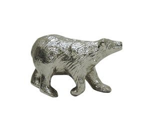 Figura Decorativa de Oso Polar Hecha a Mano en Aluminio Plateado, Duradera, para Mesa, Ideal para Aniversarios - Product Image 2