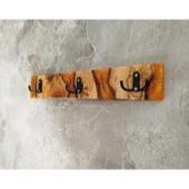 Rustic Wooden Wall <b>Coat</b> Rack Resin Craft <b>Decorative</b> Entryway <b>Hook</b> Board Handmade Hallway Storage Organizer - Product Image 2
