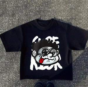 เสื้อยืดโอเวอร์ไซส์ผ้าคอตตอนฟอกกรดคุณภาพส่งออก หนานุ่ม สไตล์วินเทจ ไม่มีลาย - Product Image 1