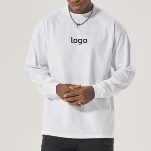 Sudadera de color sólido 100% algodón para hombre, última moda, manga larga, gruesa, venta al por mayor, OEM, logotipo personalizado, nueva - Product Image 2