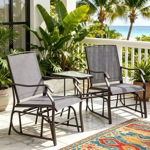 Sedie a dondolo da esterno per patio: comfort e stile - Product Image 5