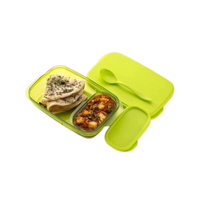 Boîte à lunch pour adultes avec compartiments et fourchette-cuillère, grande boîte bento anti-fuite, récipient alimentaire de qualité alimentaire pour la préparation des repas au micro-ondes pour le travail