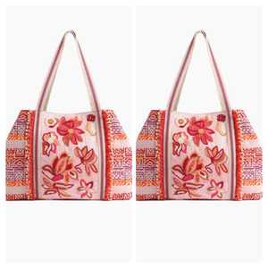 Floral Ethnic Tote <b>Bag</b> Embroidered <b>Shoulder</b> Handbag for Women - Product Image 1