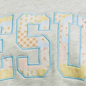 Mock Neck Custom Unisex Cotton Fleece Jesus Neck Crew Neck <b>Sweatshirt</b> <b>Embroidery</b> Chenille Letter Sorority Greek Apparel Ladies - Product Image 3