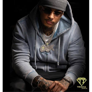 <b>Custom</b> Rhodium Plated Moissanite Graffiti <b>Name</b> Pendant Hip Hop Cuban Link Chain Luxury <b>Necklace</b> for Men GIA Certified Gift - Product Image 3