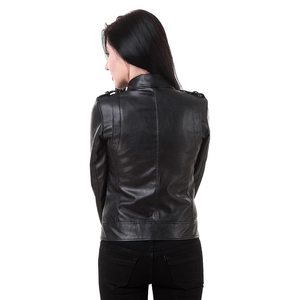 Women's Jackets Genuine <b>Leather</b> Motorcycle Woman Jacket Winter Outdoor Brown Mid Length Sheepskin <b>Leather</b> Jacket For Women - Product Image 4