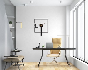 2023 SWT Contemporary <strong>Wall</strong> <strong>Clock</strong> <strong>Square</strong> Black Handicrafts Alloy Steel Iron Design Quartz Needle Hanging <strong>Wall</strong> Mount Decorative - Product Image 4