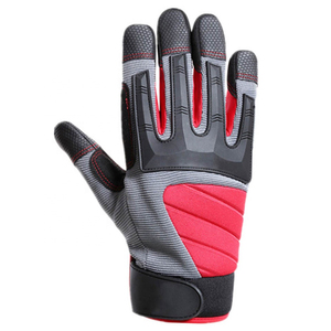 Gants de sécurité pour mécaniciens à usage général, bouts des doigts lisses, antidérapants, avec poignet élastique, respirants, en cuir PU, épaisseur 10 mil - Product Image 2
