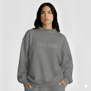 Sweat-shirt à col montant doux au toucher pour femme, sensation ultra confortable, parfait pour la superposition et la détente - Product Image 2