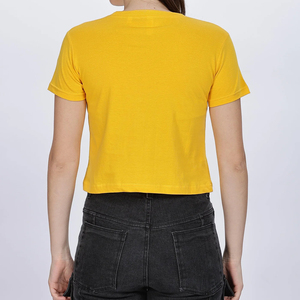เสื้อครอปท็อปผู้หญิงผ้าฝ้าย 100% รักษ์โลกสำหรับฤดูร้อน ขายดี ป้ายกำกับสั่งทำได้ ราคาดี คุณภาพเยี่ยม - Product Image 4