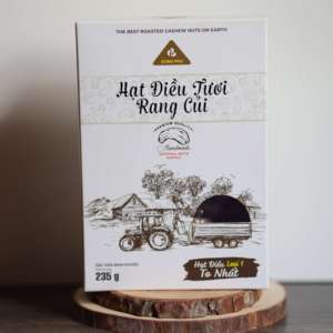 W240 ในกล่องของขวัญกระดาษ - เม็ดมะม่วงหิมพานต์อบออร์แกนิกยี่ห้อเวียดนาม ตงฟู่ จากโรงงานโดยตรง น้ำหนัก 235 กรัม - Product Image 3