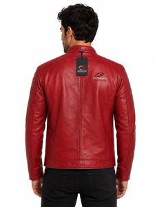 Durable Mens <b>Top</b> Grain Cowhide <b>Leather</b> Hooded Jacket Removable Hood Design for Casual and Outdoor Wear Private Label Wholesale - Product Image 2
