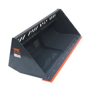 Godet à neige/mulchage robuste de 84 po pour mini-chargeuse, bord à bords coupés, capacité de charge de 1500 lb, fixation rapide universelle pour TMG 5 tonnes SN84, Nouveau - Product Image 1