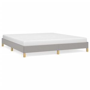 Cadre de lit en contreplaqué polyester gris clair, bois d'ingénierie, lits en bois élégants - Product Image 2