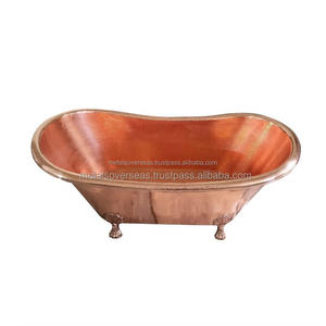 Baignoire gonflable en cuivre pur hautement poli avec couvercle, design moderne et écologique - Product Image 2