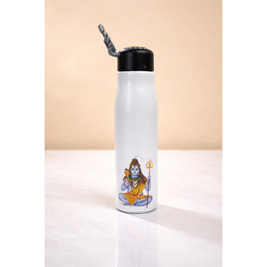 Bouteille d'eau en acier inoxydable personnalisée Shiv Ji, impression couleur personnalisée - Cadeau promotionnel pour la fête des pères, la fête des mères, cadeau de bureau - Product Image 1