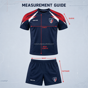 Uniforme de rugby personalizado para adultos, azul oscuro, venta al por mayor, transpirable, de secado rápido, otros shorts de jersey para hombre, kit de equipo, detección de agujas, OEM - Product Image 5