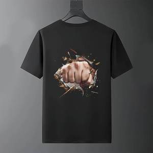 Chemises simples et unies pour hommes, toutes les couleurs, meilleure qualité, t-shirt personnalisé DTF, polyester/coton, coupe classique, séchage rapide, respirant - Product Image 1