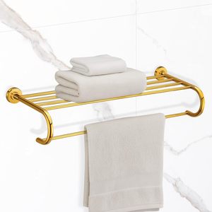 Modern Black Stainless Steel <b>Towel</b> <b>Stand</b> With Drilling for Decorate Your Bathroom Multipurpose for Gift Available At Lowest Cost - Product Image 4