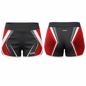 Shorts Deportivos de Cintura Alta para Mujer, Diseño Geométrico, Impresión por Sublimación, Secado Rápido, Spandex, Poliéster, Corte Regular - Product Image 1