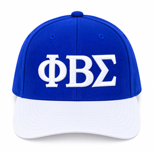 Gorra de Béisbol Azul Rey y Blanca de Phi Beta Sigma, con Letras Griegas Bordadas, Visera Curva Ajustable, Gorro de Algodón Informal para Fraternidad - Product Image 3