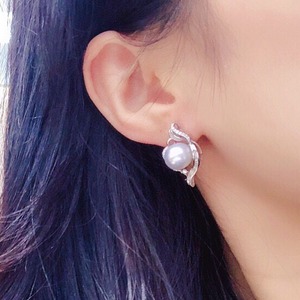 Zhuji Wholesale 11-12mm S925 Pure <b>Silver</b> 11-12mm Live Broadcast Popular Natural <b>Pearl</b> <b>Earrings</b> Fashionable Noble - Product Image 4