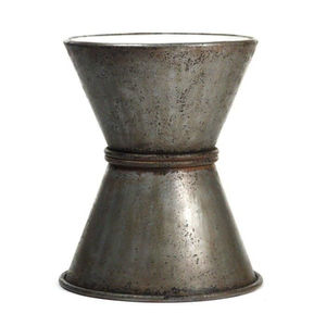 Tabouret en fer galvanisé fait main de haute qualité, tabouret tambour en métal fait main avec finition antique, meuble d'appoint pour la maison - Product Image 1