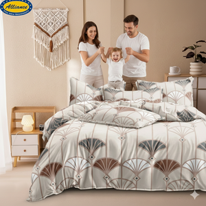 Ensemble de draps de luxe imprimés pour hôtel, taille King, en microfibre 400TC, toutes saisons, avec drap plat et drap-housse - Product Image 5