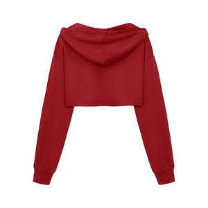Sudadera con capucha 100% algodón, personalizada, con parche bordado desgastado, aplique digital de invierno, corte y confección a medida, estilo corto. - Product Image 2