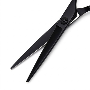 Black T-Thinning Scissors 6.75 Inch Stainless Steel Barber <b>Shears</b> Straight Blade Hair Cutting <b>Tool</b> - Product Image 5