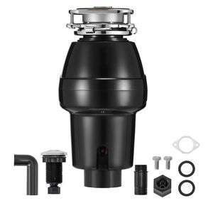 Broyeur de déchets alimentaires à alimentation continue 1/2 HP, 3450 tr/min, système de broyage de déchets à 3 points de fixation avec réduction du bruit pour prises UK et US - Product Image 1