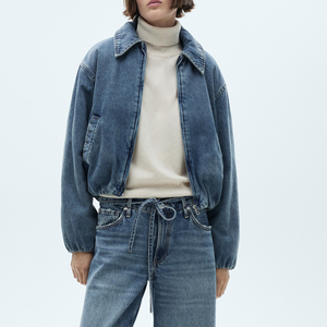 Veste en jean oversize pour femme, respirante, coupe ample, décontractée, en mélange de coton, style streetwear, vêtements personnalisés, OEM ODM, usine en gros - Product Image 3