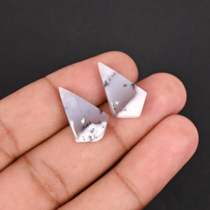 Ópalo Dendrítico Natural de 12.8 Quilates (Peso por Par) 19x12mm Forma de Cometa Gema Suelta - Product Image 2