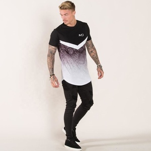 เสื้อยืดผู้ชายคุณภาพสูง ผ้าฝ้าย 100% ทรงบ็อกซี่ สกรีนโลโก้ตามสั่ง เสื้อผ้าสตรีทแวร์ เสื้อยืดสีพื้น บริการ OEM - Product Image 2