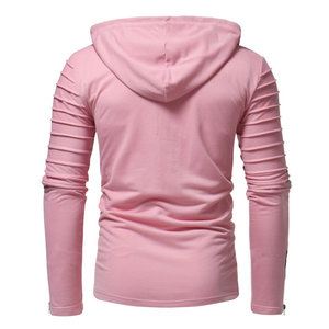 Wholesale Men's Winter Zipper Hoodie Custom 100% Cotton Double Layer Pure <b>Orange</b> White Windproof <b>Fleece</b> Lining Customized - Product Image 2