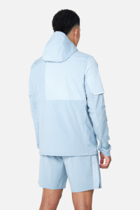 Ensemble de survêtement pour homme : coupe-vent léger à capuche et short, avec sweat à capuche entièrement zippé – Idéal pour les activités sportives en extérieur - Product Image 2