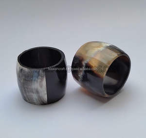 Novedad de 2025 servilleteros de cuerno con diseño de tres tonos, servilletero de pulido alto, anillo para bodas, comedor, Hotel, restaurante, artículos de cocina para el hogar - Product Image 5