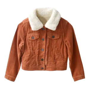Winter New Design Corduroy Denim Boys <b>Jackets</b> 100% Cotton Lambswool Thickened Warm Kids Jeans <b>Jackets</b> - Product Image 6