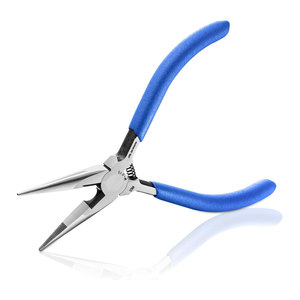 Alicates de punta de aguja de mandíbula dentada Alicates de Punta larga de 5 pulgadas para doblar alambre Acero de alto carbono - Product Image 6