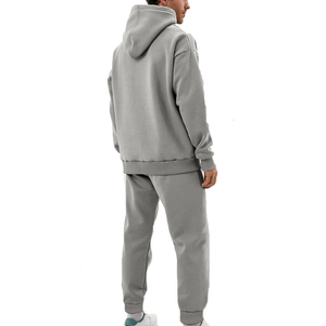 Conjunto Deportivo Personalizado para Hombre en Azul Marino con Sudadera con Capucha, Pantalones Jogger con Cordón y Puños, Dos Piezas, Estilo Casual - Product Image 3