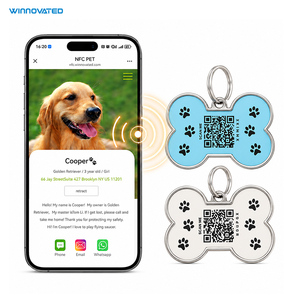 Etiqueta Inteligente <span class=keywords><strong>para</strong></span> Collar de Perro o Gato con Logotipo Personalizado, Impermeable, con Epoxy, NFC y Código <span class=keywords><strong>QR</strong></span> - Product Image 4