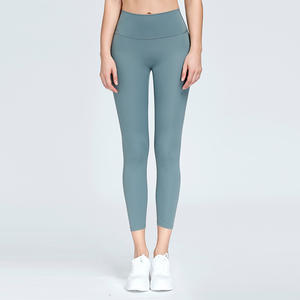 Leggings Deportivos de Cintura Alta para Mujer, Efecto Levanta Glúteos, Compresión, Antibacterianos, Cintura Elástica, Color Nude Sólido, Venta al Por Mayor 2026 - Product Image 2
