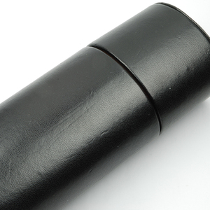 Étui à lunettes cylindrique unique en cuir PU rigide - Product Image 6