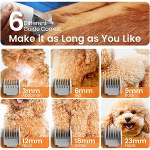 Kit de Toilettage Professionnel 7-en-1 pour Chiens DGV-P2Pro-B – Tondeuse à Poils pour Animaux à Faible Bruit avec Aspiration – Options OEM/ODM – Vente en Gros - Product Image 6