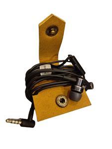 Organizador exclusivo de auriculares hecho a mano de cuero puro del fabricante 100% de alta calidad para viajes y uso diario - Product Image 2